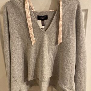 Victoria's Secret Light Gray Hoodie with Pink Accents